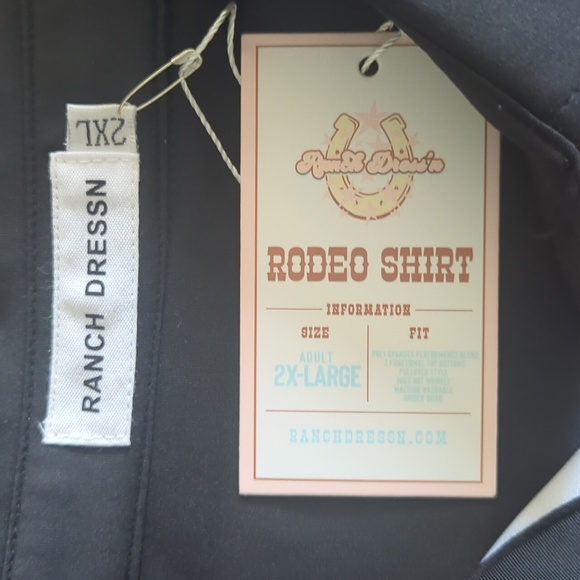 RANCH DRESS'N Fallon Taylor "Leopard & Black" Performance rodeo shirt sz 2XL NWT - Picture 6 of 6